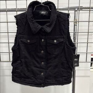 Black Denim Vest by BHJ
